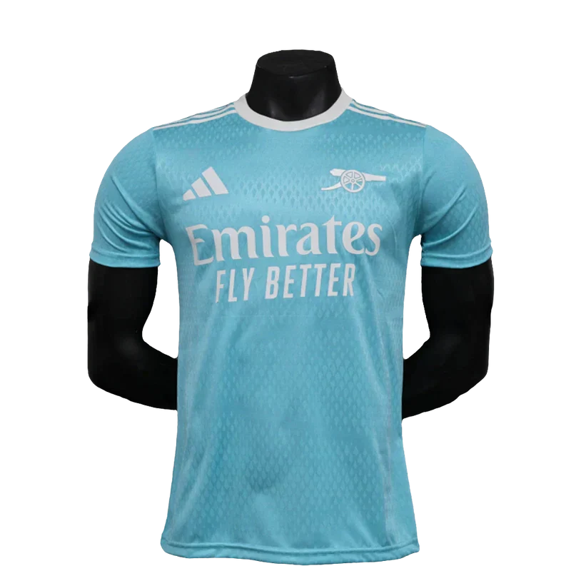 Camisola Arsenal 25/26 Pré-Jogo - Azul Celeste - Versão Jogador