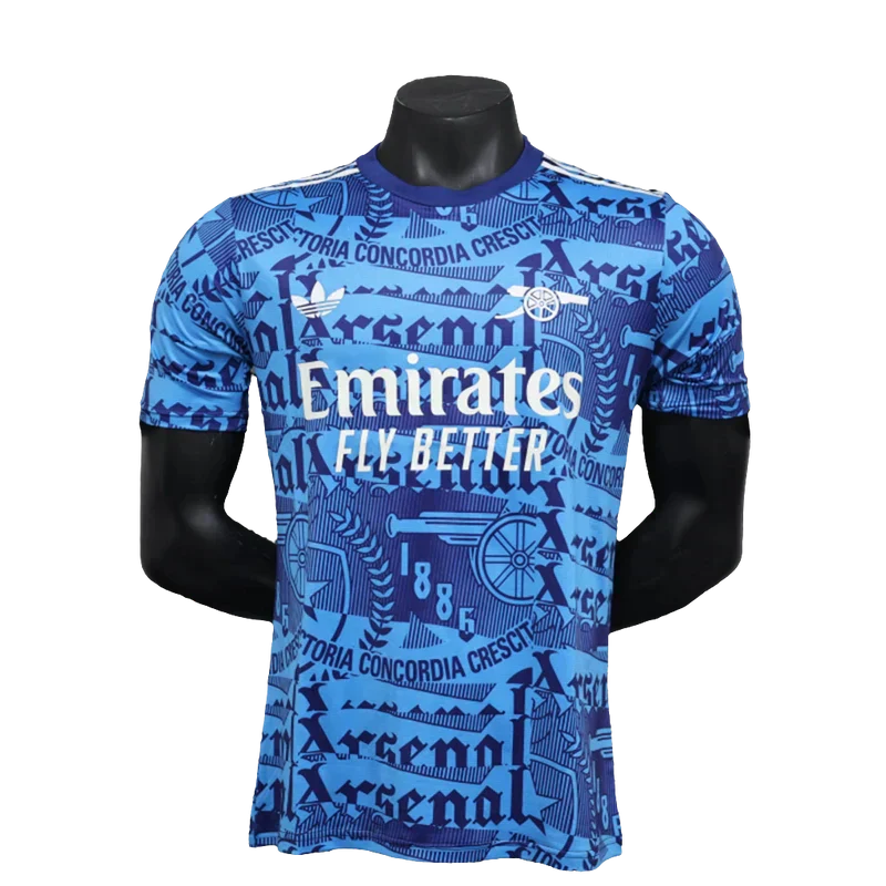 Camisola Arsenal 25/26 Pré-Jogo - Azul - Versão Jogador