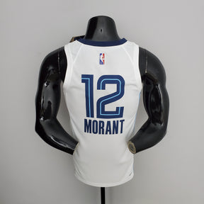 Camisola NBA Memphis Grizzlies #12 Morant - 75° Aniversário White