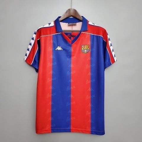 Camisola Barcelona Retrô 1992/1995 Azul e Vermelha - Kappa