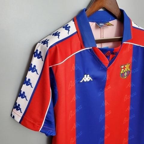 Camisola Barcelona Retrô 1992/1995 Azul e Vermelha - Kappa