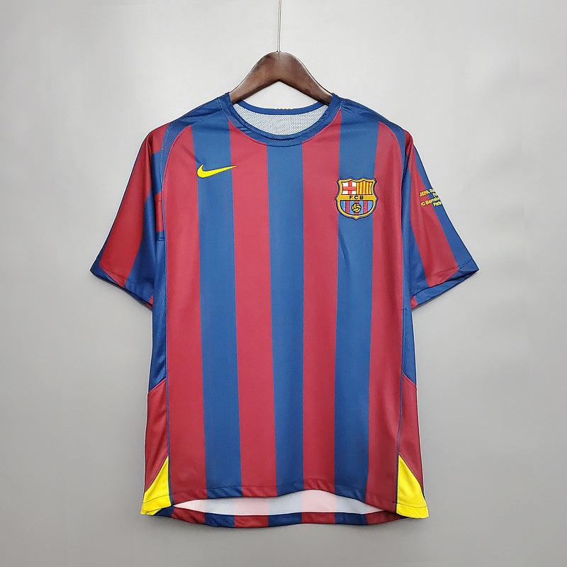 Camisola Barcelona Retrô 2006 Azul e Vermelha - Nike