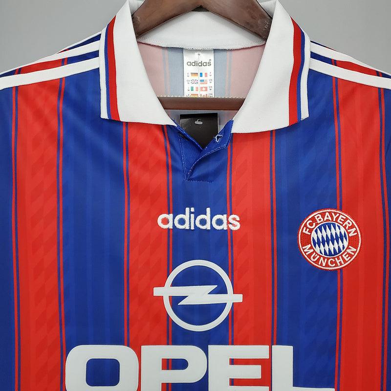 Camisola Bayern de Munique Retrô 1995/1997 Azul e Vermelha - Adidas