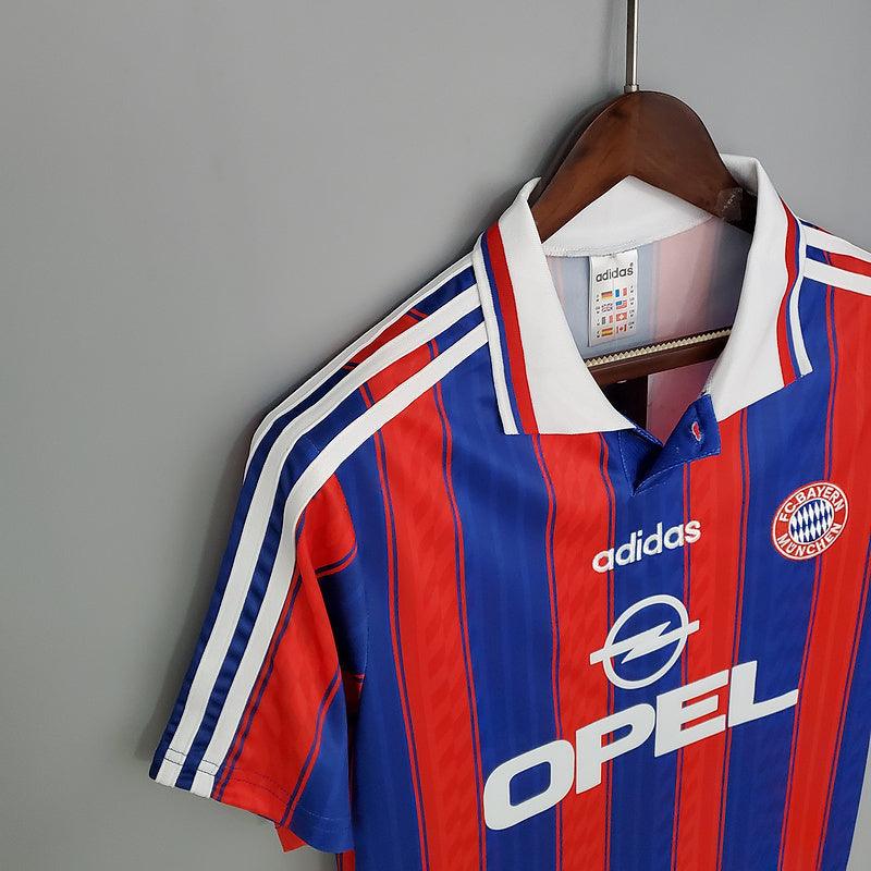 Camisola Bayern de Munique Retrô 1995/1997 Azul e Vermelha - Adidas