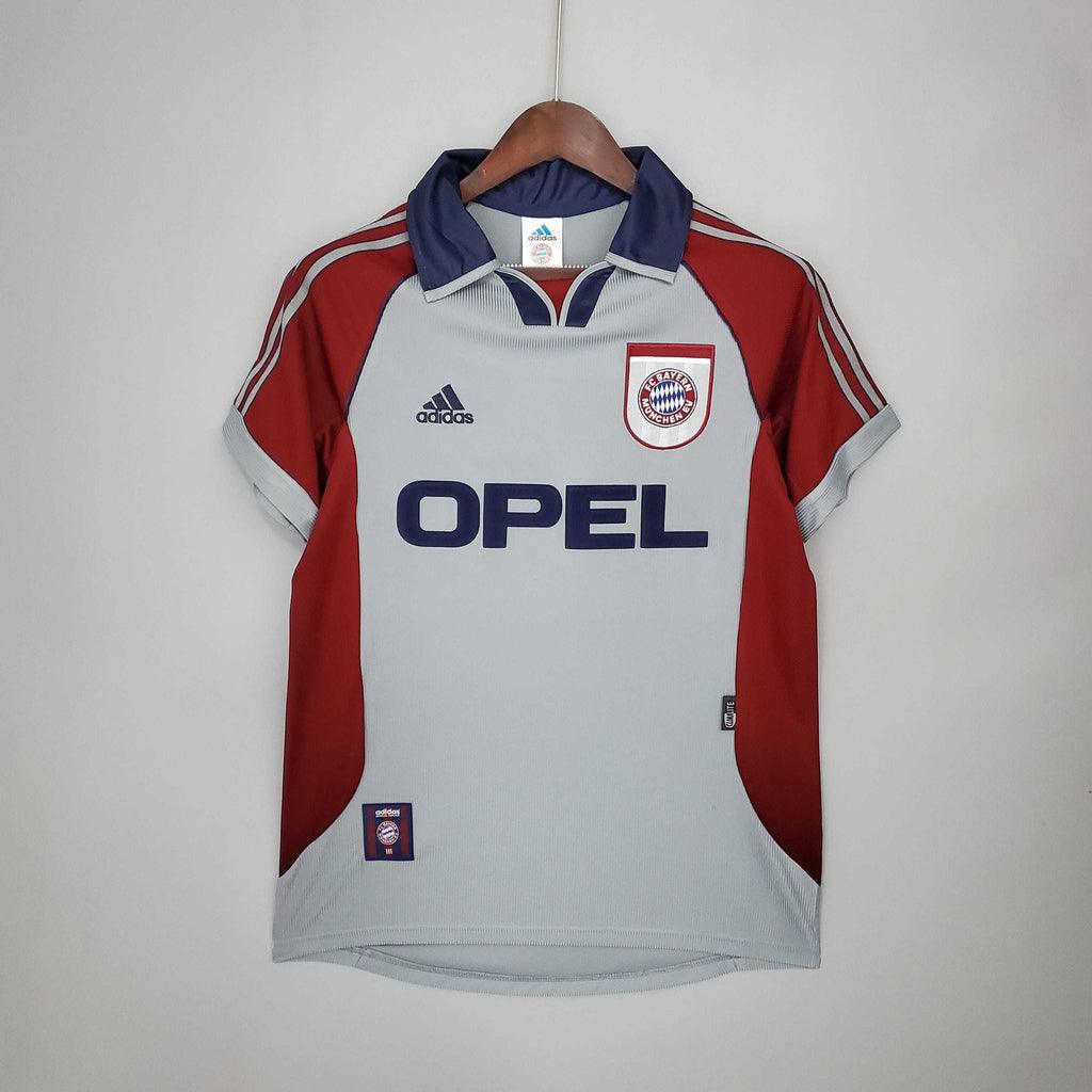 Camisola Bayern de Munique Retrô 1998/1999 Vermelha e Cinza - Adidas
