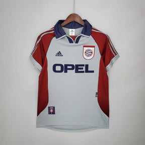 Camisola Bayern de Munique Retrô 1998/1999 Vermelha e Cinza - Adidas