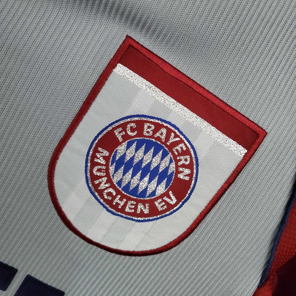 Camisola Bayern de Munique Retrô 1998/1999 Vermelha e Cinza - Adidas