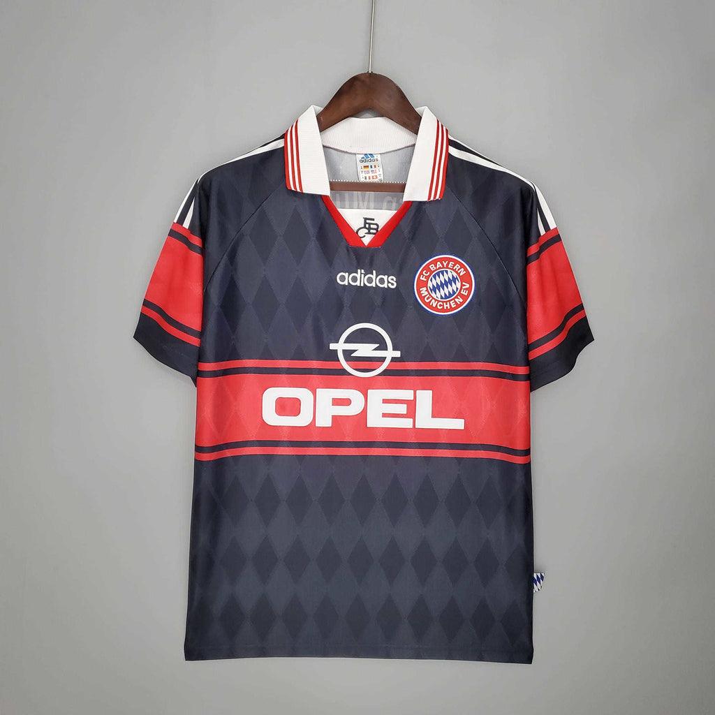 Camisola Bayern Retrô 1997/1999 Preta e Vermelha - Adidas