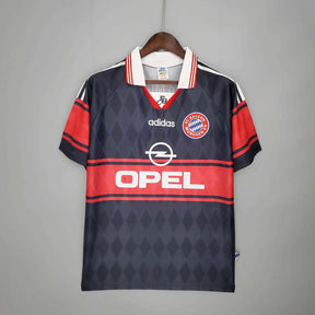 Camisola Bayern Retrô 1997/1999 Preta e Vermelha - Adidas