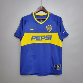 Camisola Boca Juniors Retrô 03/04 - Nike - Azul e Amarela