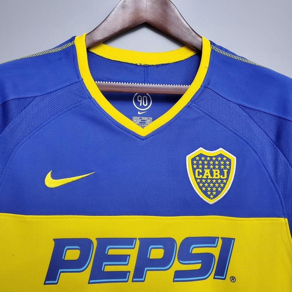 Camisola Boca Juniors Retrô 03/04 - Nike - Azul e Amarela