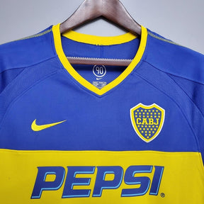 Camisola Boca Juniors Retrô 03/04 - Nike - Azul e Amarela