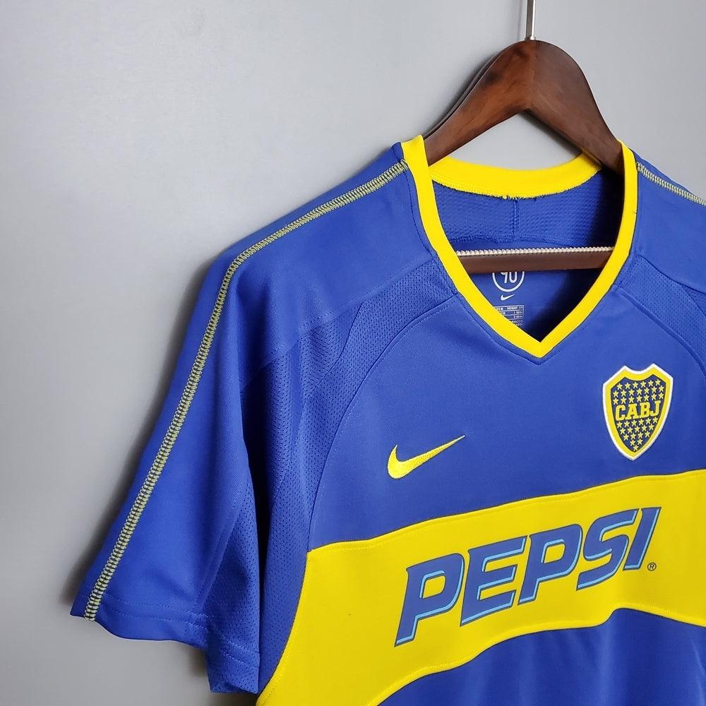 Camisola Boca Juniors Retrô 03/04 - Nike - Azul e Amarela