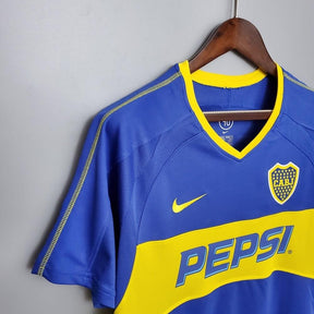 Camisola Boca Juniors Retrô 03/04 - Nike - Azul e Amarela