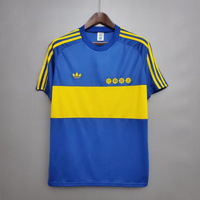 Camisola Boca Juniors Retrô 1981 Azul e Amarela - Adidas