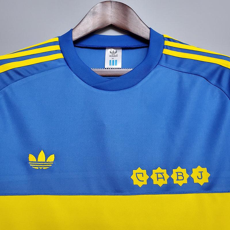 Camisola Boca Juniors Retrô 1981 Azul e Amarela - Adidas