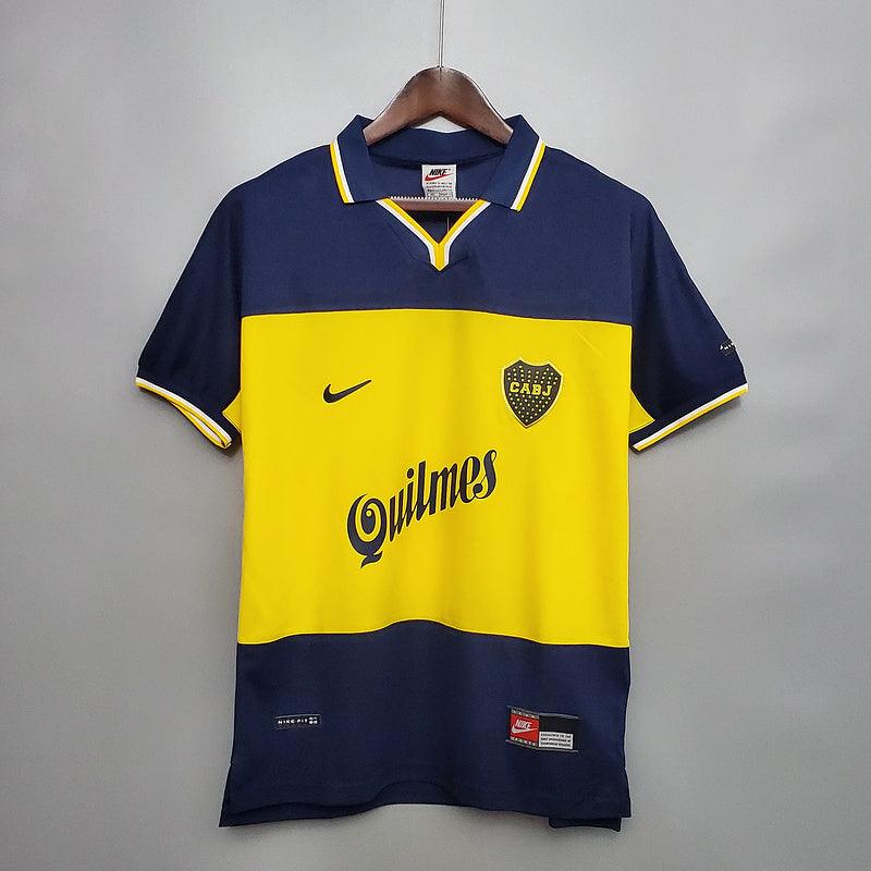 Camisola Boca Juniors Retrô 1999 Azul e Amarela - Nike