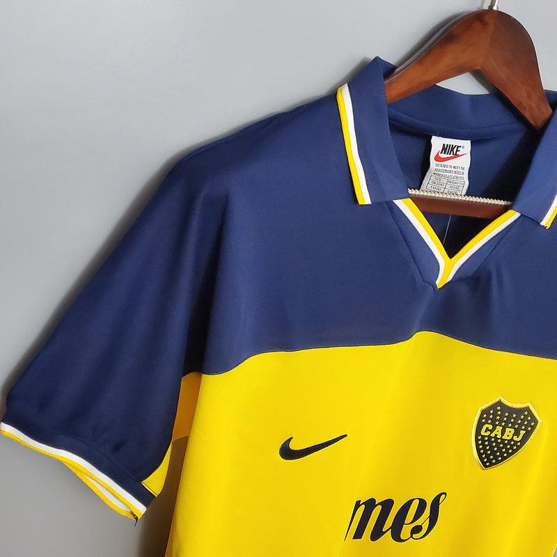 Camisola Boca Juniors Retrô 1999 Azul e Amarela - Nike