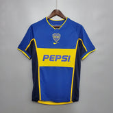 Camisola Boca Juniors Retrô 2002 Azul e Amarela - Nike