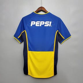 Camisola Boca Juniors Retrô 2002 Azul e Amarela - Nike