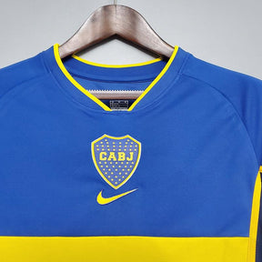 Camisola Boca Juniors Retrô 2002 Azul e Amarela - Nike