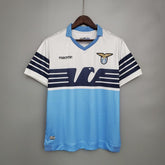 Camisola Lazio Retrô 2014 Azul e Branca - Macron