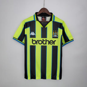 Camisola Manchester City Retrô 1998/1999 Amarela e Preta - Kappa