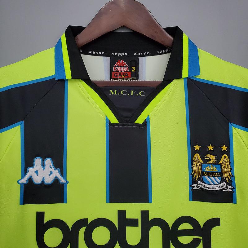 Camisola Manchester City Retrô 1998/1999 Amarela e Preta - Kappa