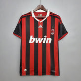 Camisola Milan Retrô 09/10 - Adidas - Vermelha e Preta