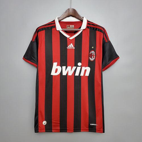 Camisola Milan Retrô 09/10 - Adidas - Vermelha e Preta