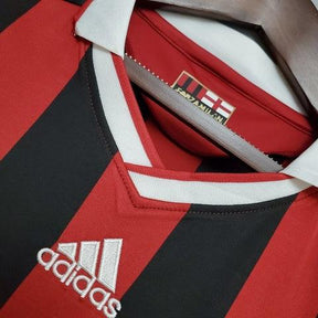Camisola Milan Retrô 09/10 - Adidas - Vermelha e Preta