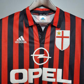 Camisola Milan Retrô 1999/2000 Vermelha e Preta - Adidas