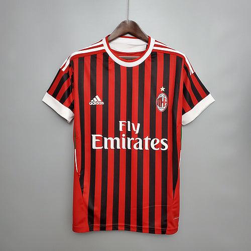 Camisola Milan Retrô 2011/2012 Vermelha e Preta - Adidas