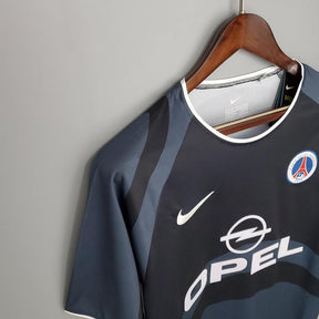 Camisola PSG Retrô 2001/2002 Cinza e Preta - Nike