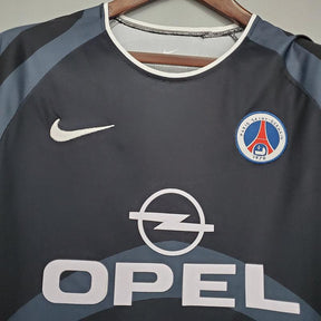 Camisola PSG Retrô 2001/2002 Cinza e Preta - Nike