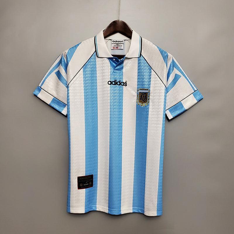 Camisola Seleção Argentina Retrô 1997-1998 Azul e Branca - Adidas