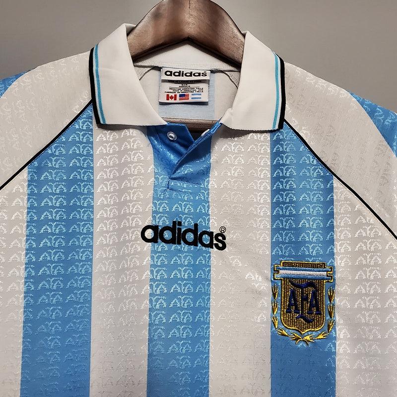 Camisola Seleção Argentina Retrô 1997-1998 Azul e Branca - Adidas