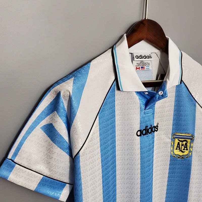 Camisola Seleção Argentina Retrô 1997-1998 Azul e Branca - Adidas