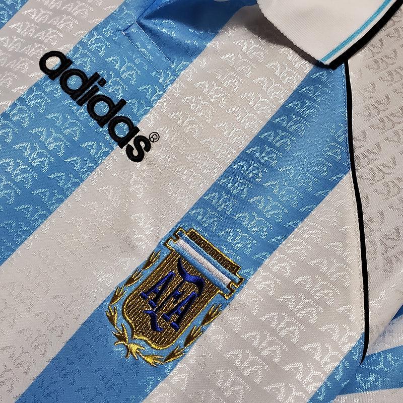 Camisola Seleção Argentina Retrô 1997-1998 Azul e Branca - Adidas
