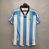 Camisola Seleção Argentina Retrô 1998 Azul e Branca - Adidas