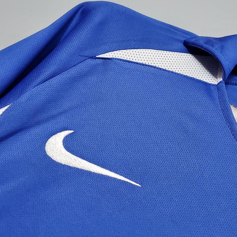 Camisola Seleção Brasileira Retrô 2002 Azul - Nike