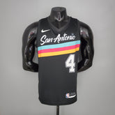 Camisola NBA San Antonio Spurs #4 White - City Edition Black