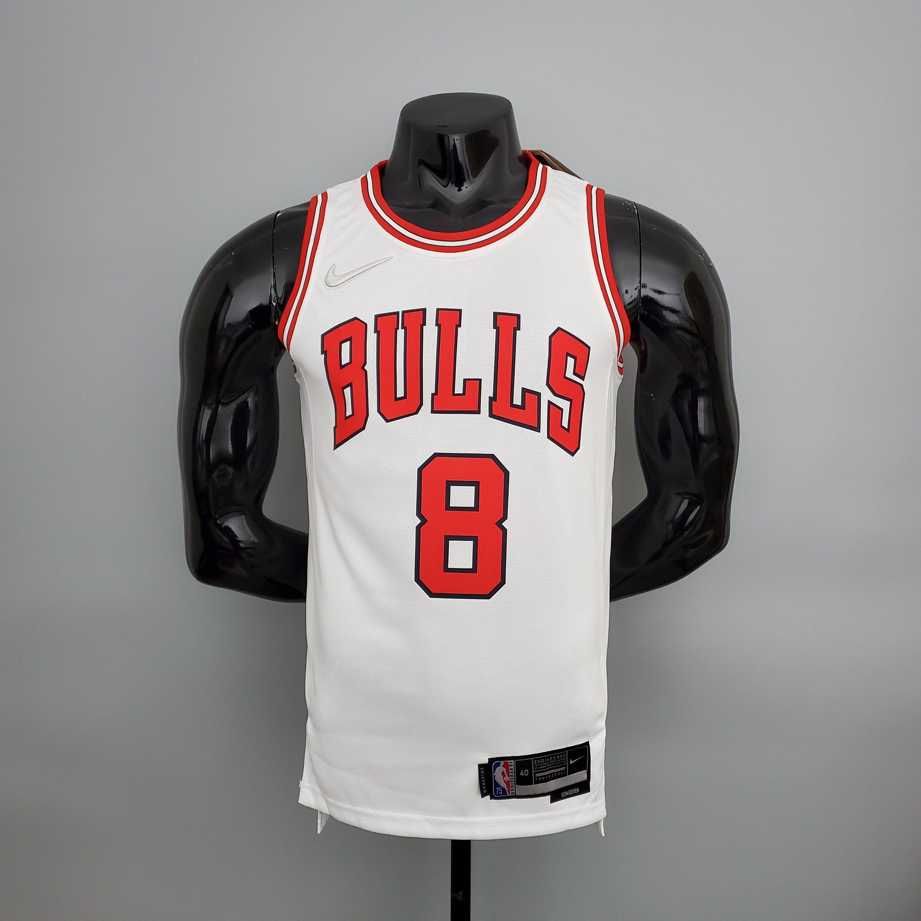 Camisola NBA Chicago Bulls #8 LaVine - 75° Aniversário White