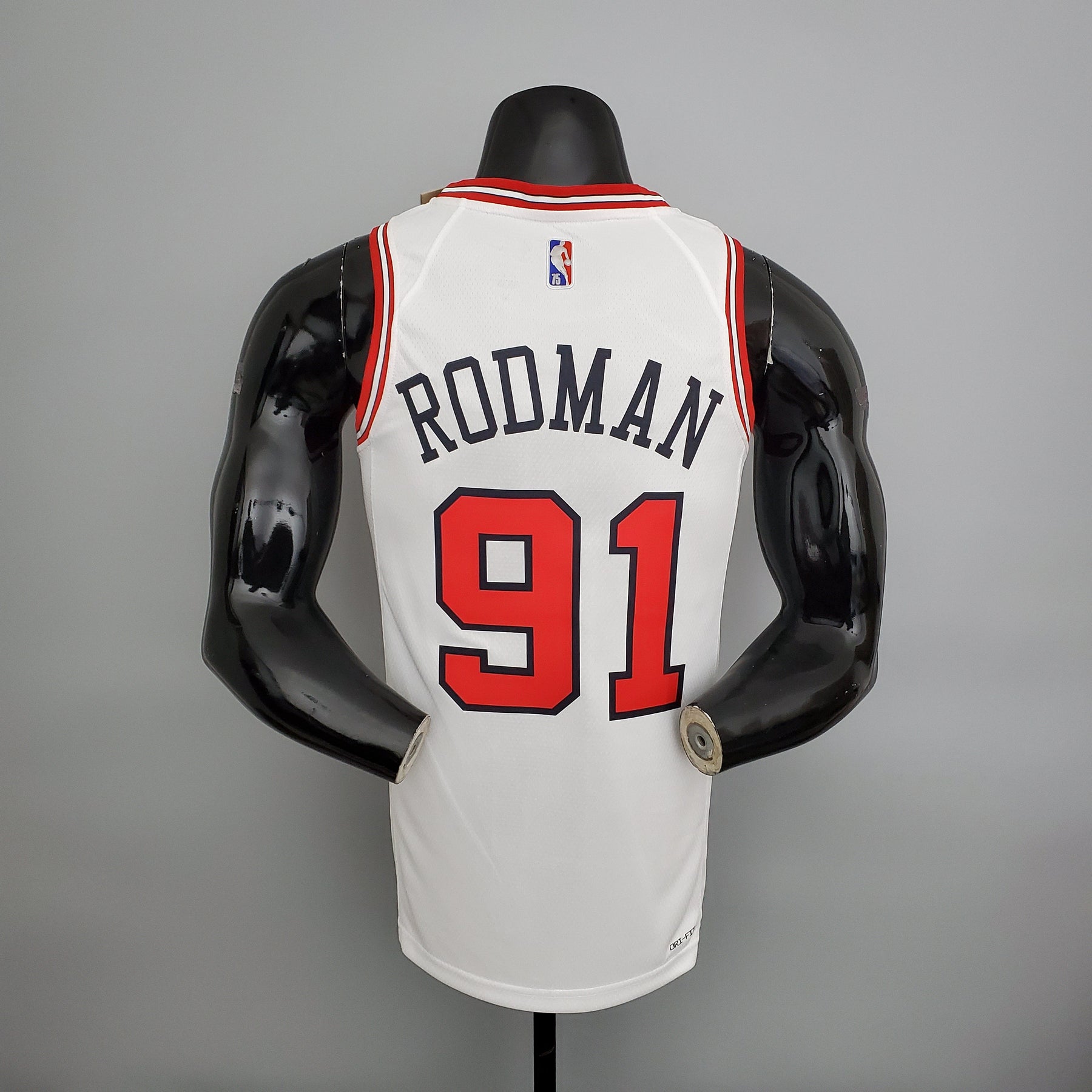 Camisola NBA Chicago Bulls #91 Rodman - 75° Aniversário White