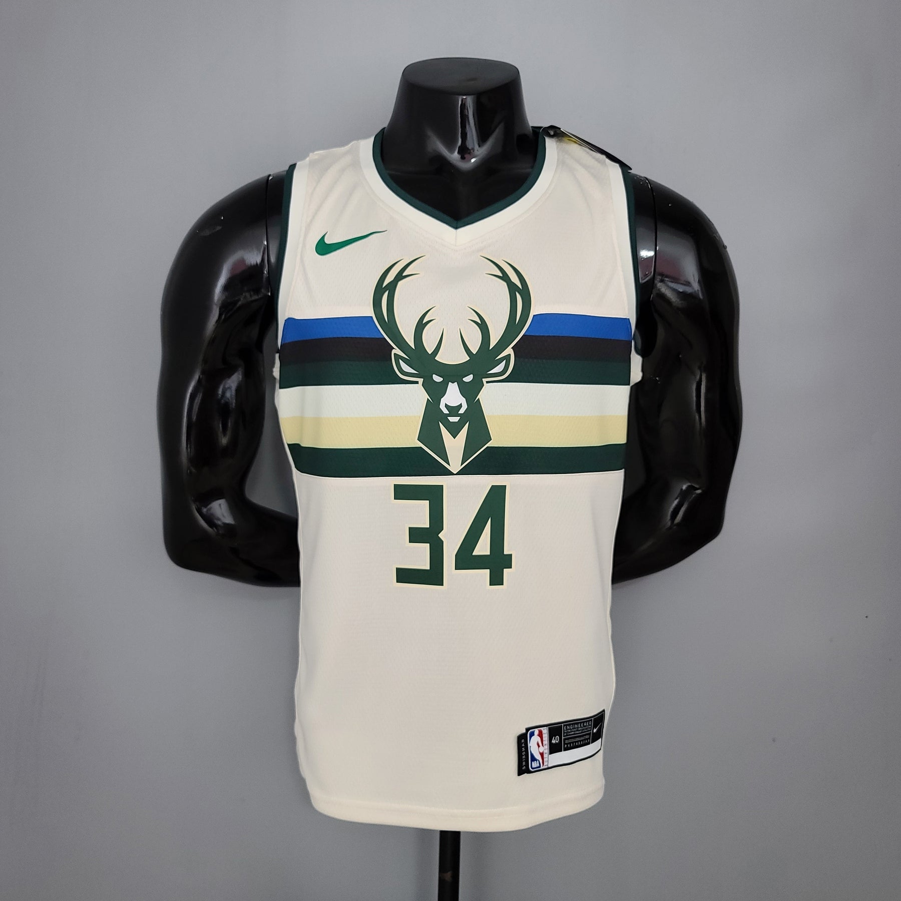 Camisola NBA Milwalkee Bucks #34 Antetokounmpo - Theme White