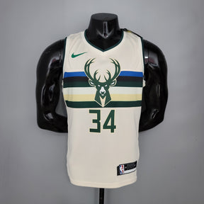 Camisola NBA Milwalkee Bucks #34 Antetokounmpo - Theme White