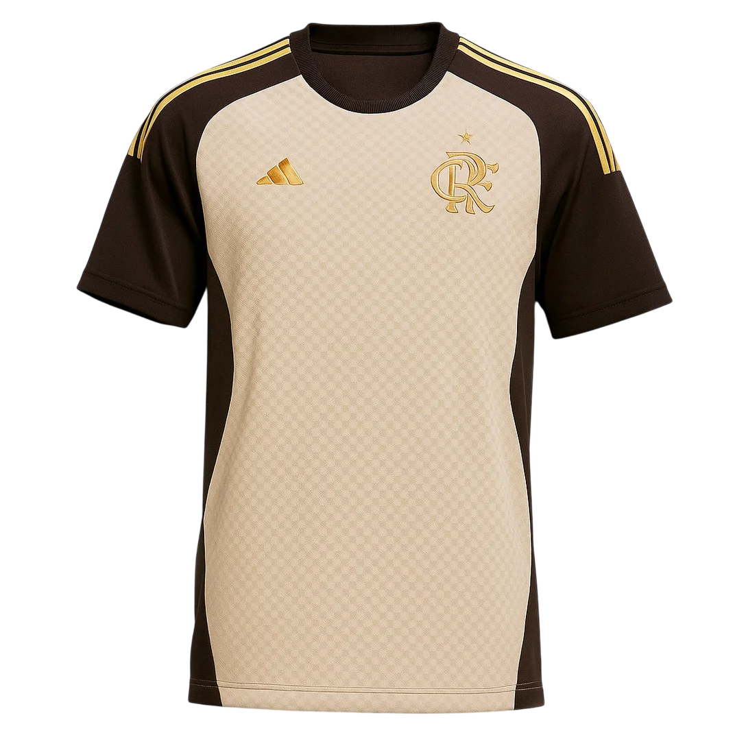 Camisola Flamengo 26/27 Treino Bege - Adidas Versão Torcedor