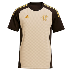 Camisola Flamengo 26/27 Treino Bege - Adidas Versão Torcedor