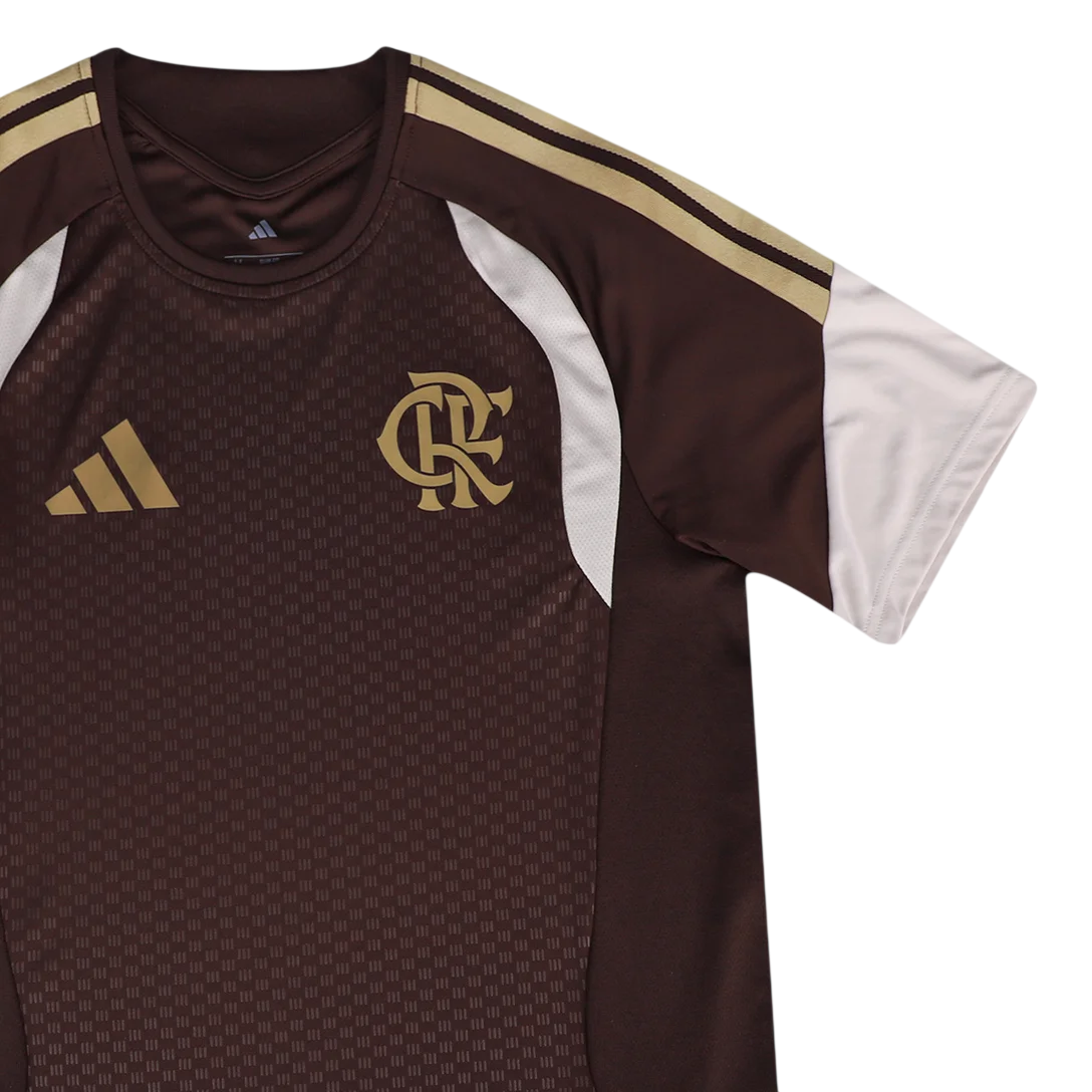 Camisola Flamengo 26/27 Treino Marrom - Adidas Versão Torcedor