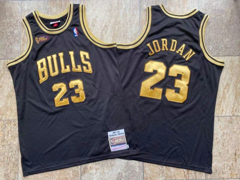 Camisola Chicago Bulls Mitchell & Ness Black/Gold 97/98 Jordan